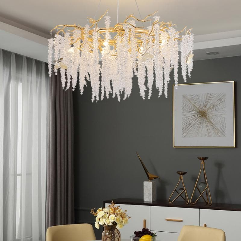 Modern Snowflake Crystal Branch Chandelier
