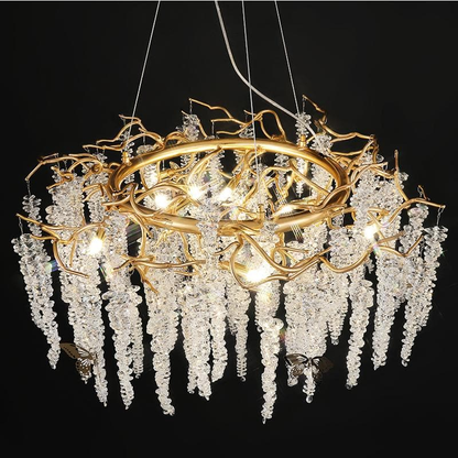 Modern Snowflake Crystal Branch Chandelier
