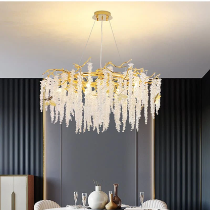 Modern Snowflake Crystal Branch Chandelier