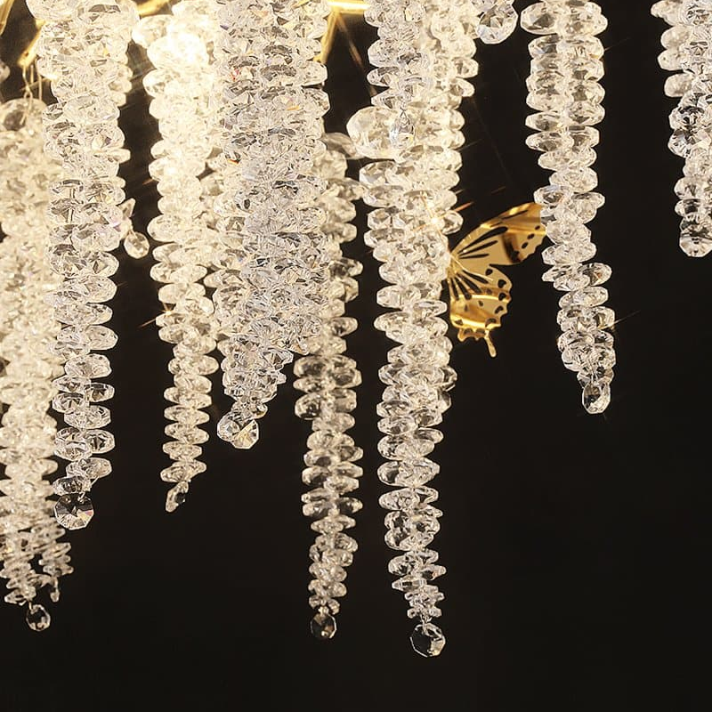 Modern Snowflake Crystal Branch Chandelier