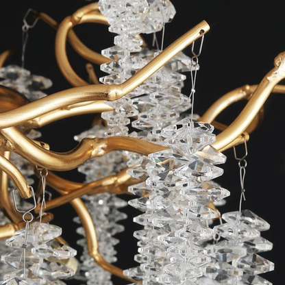 Modern Snowflake Crystal Branch Chandelier