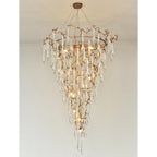 2-Story Tree Branch Staircase Crystal Chandelier