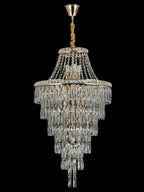 Magnificent Extra Large Foyer Hall Chandelier Tiered Crystal Ceiling Lighting Fixture For Living Room Decor