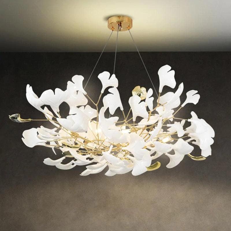 Modern Ceramic Petal Chandelier