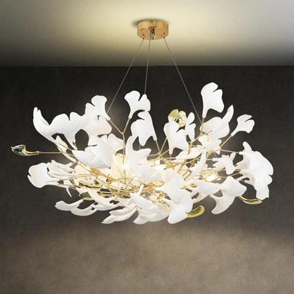 Modern Ceramic Petal Chandelier