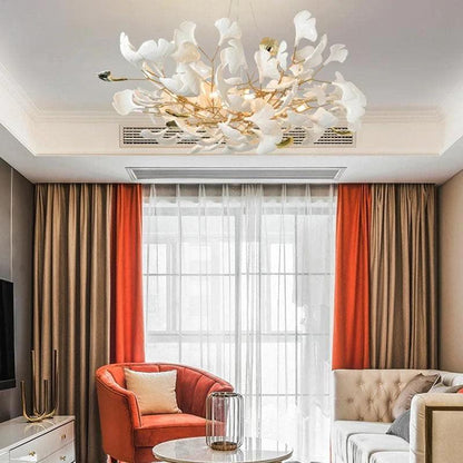 Modern Ceramic Petal Chandelier