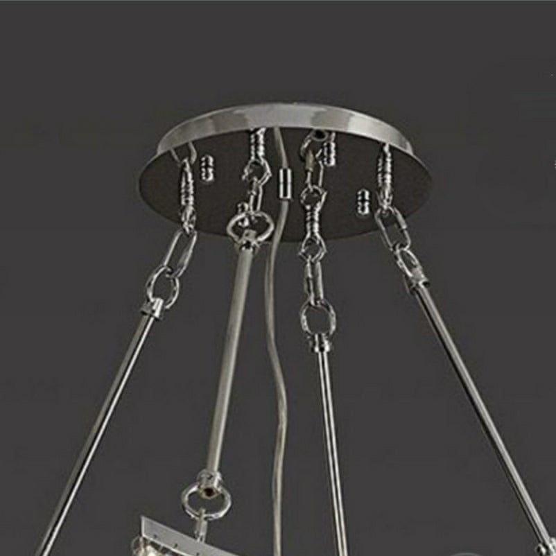 Extra Large Foyer Vertical Layers K9 Crystal Chandelier Chrome Ceiling Lighting Fixture For Staircase Entryway Decor