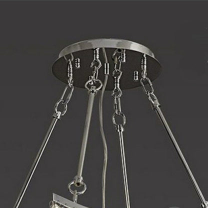 Extra Large Foyer Vertical Layers K9 Crystal Chandelier Chrome Ceiling Lighting Fixture For Staircase Entryway Decor