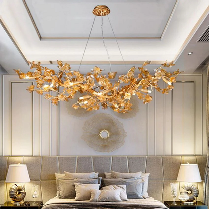 Branch Modern Leaf Linear Chandelier