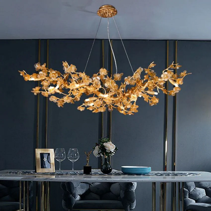 Branch Modern Leaf Linear Chandelier