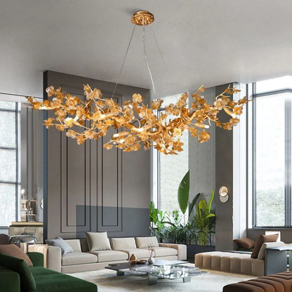 Branch Modern Leaf Linear Chandelier