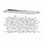 Multicolor Crystal Spiral Maple Leaf Chandelier