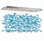 Multicolor Crystal Spiral Maple Leaf Chandelier