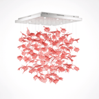 Multicolor Crystal Spiral Maple Leaf Chandelier