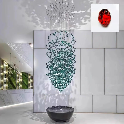 Crystal Stone Crystal Spiral Chandelier