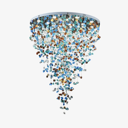 Crystal Stone Crystal Spiral Chandelier