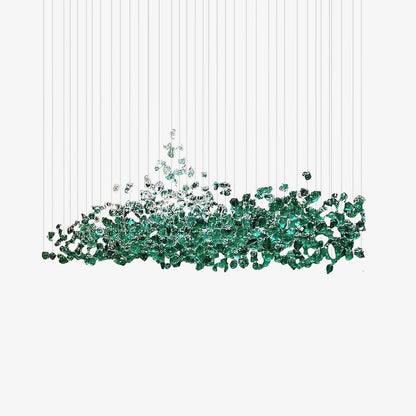 Crystal Stone Crystal Spiral Chandelier