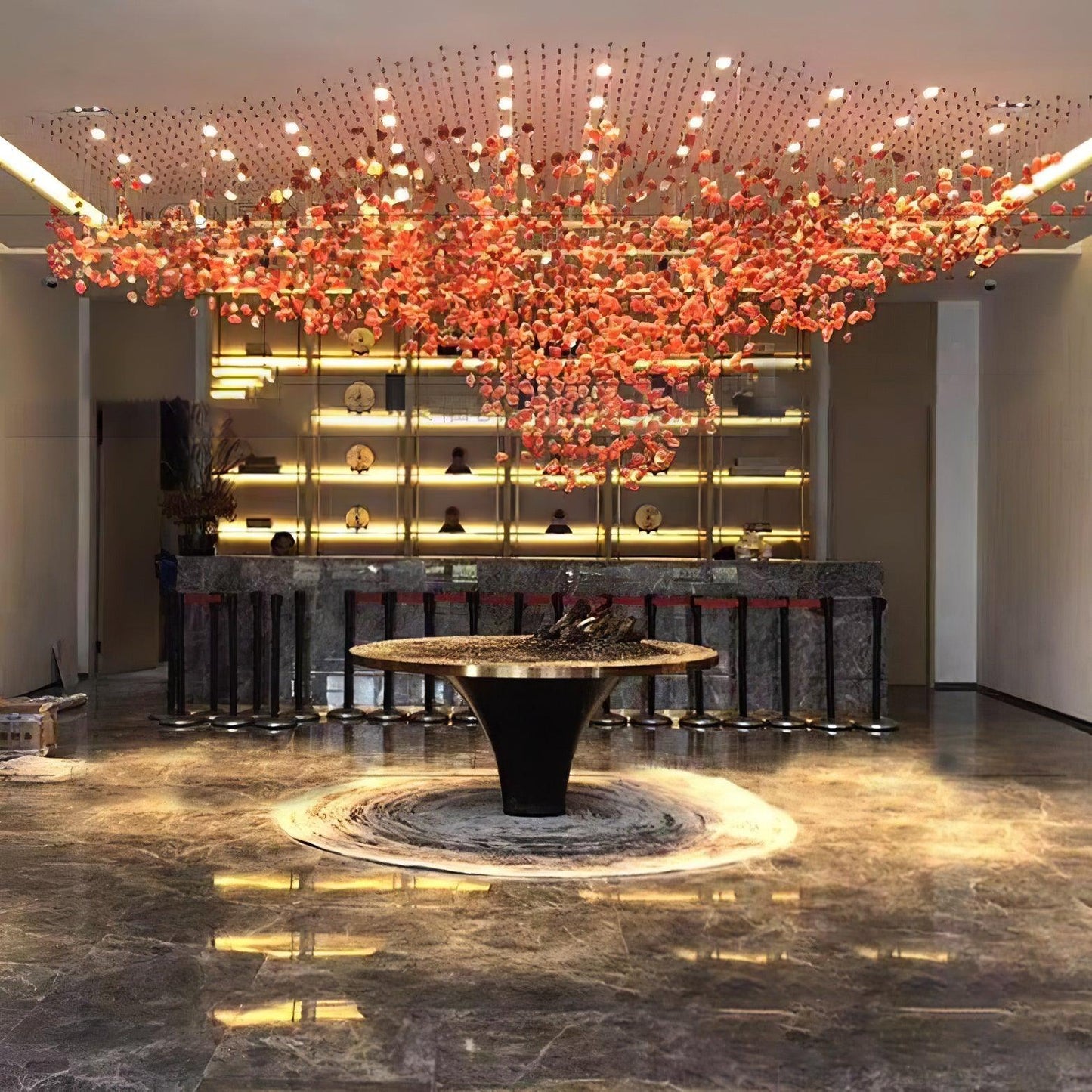 Crystal Stone Crystal Spiral Chandelier