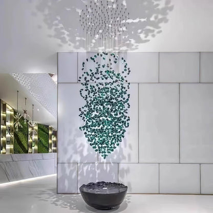 Crystal Stone Crystal Spiral Chandelier