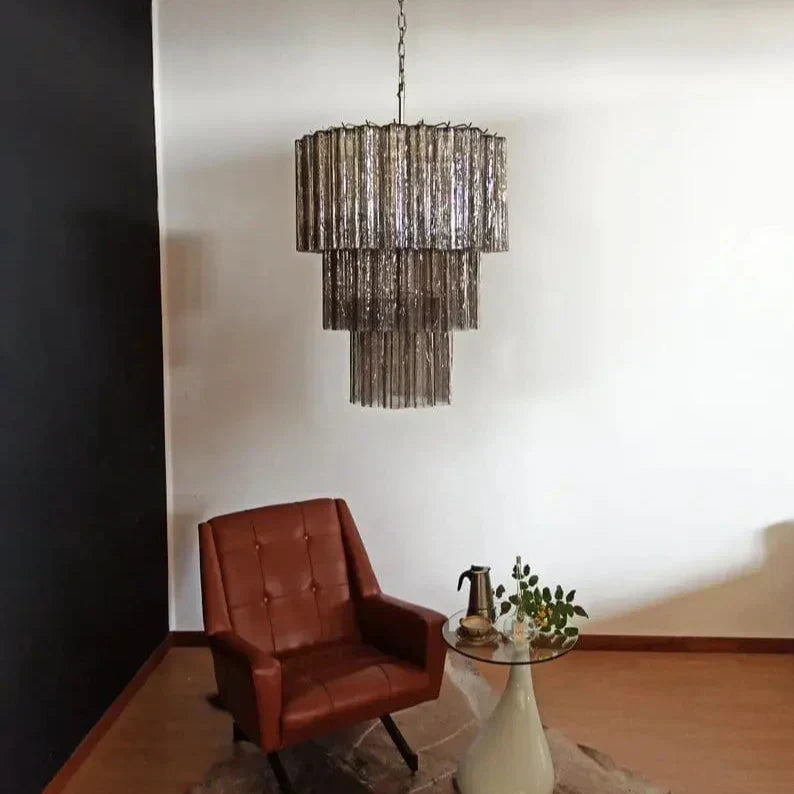 Murano Glass Chandelier – Smoked