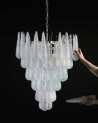 Murano Chandelier – Drop – Transparent
