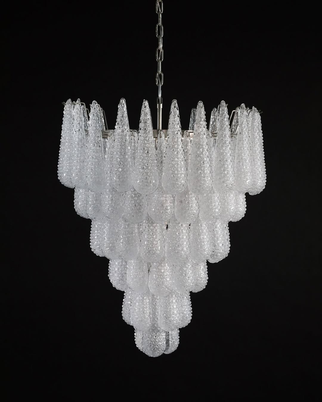 Murano Chandelier – Drop – Transparent