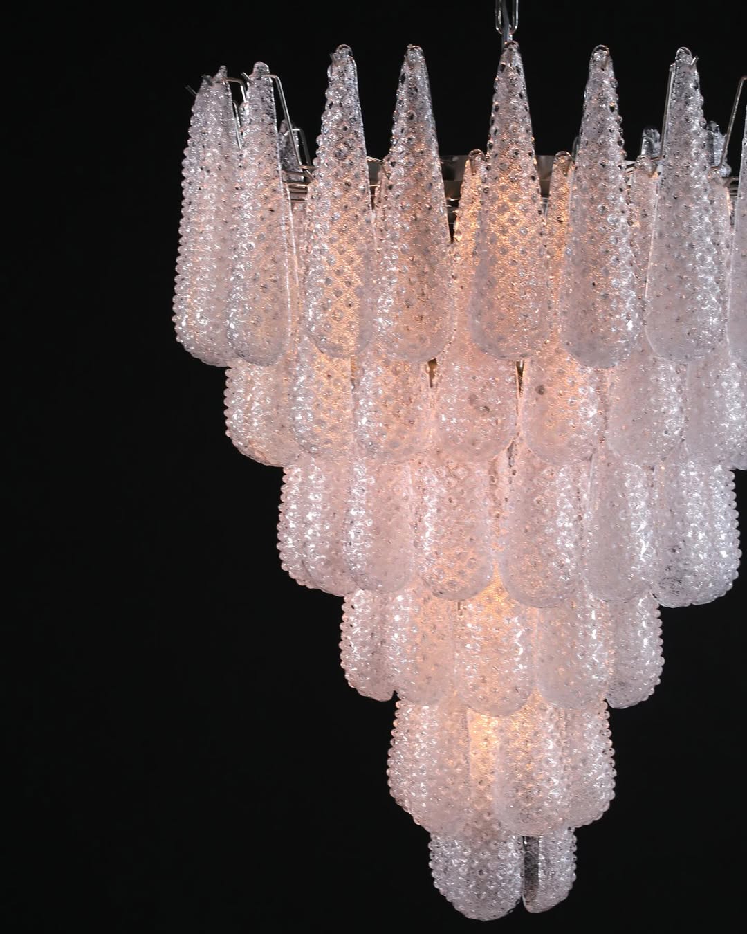 Murano Chandelier – Drop – Transparent