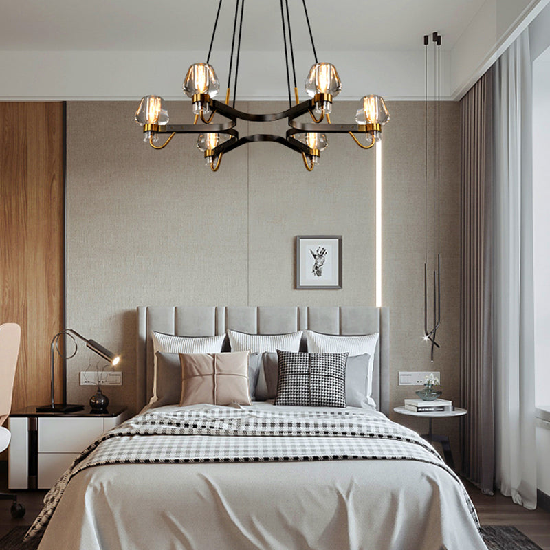 Post-modern Light Full Brass Chandelier for Living Room/Bedroom