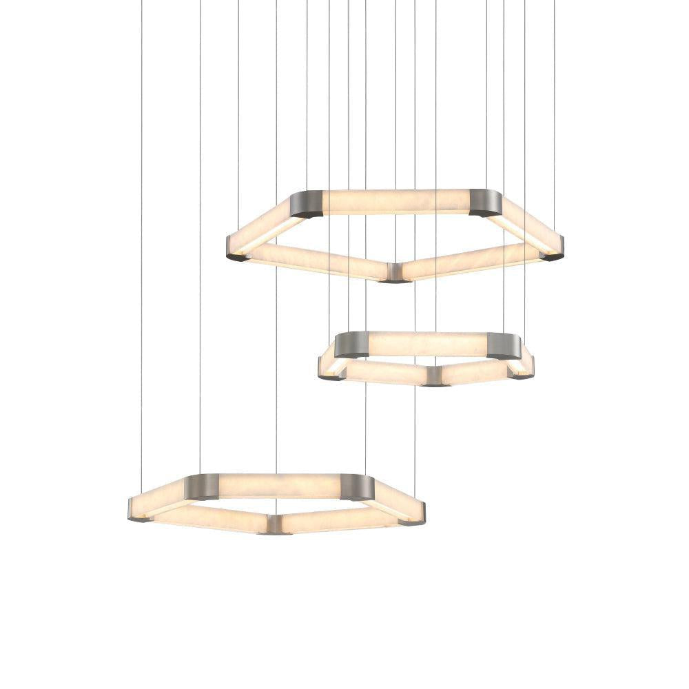 Ola Single Alabaster Ring Chandelier