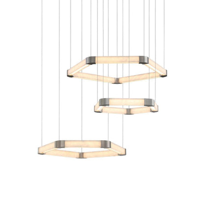 Ola Single Alabaster Ring Chandelier