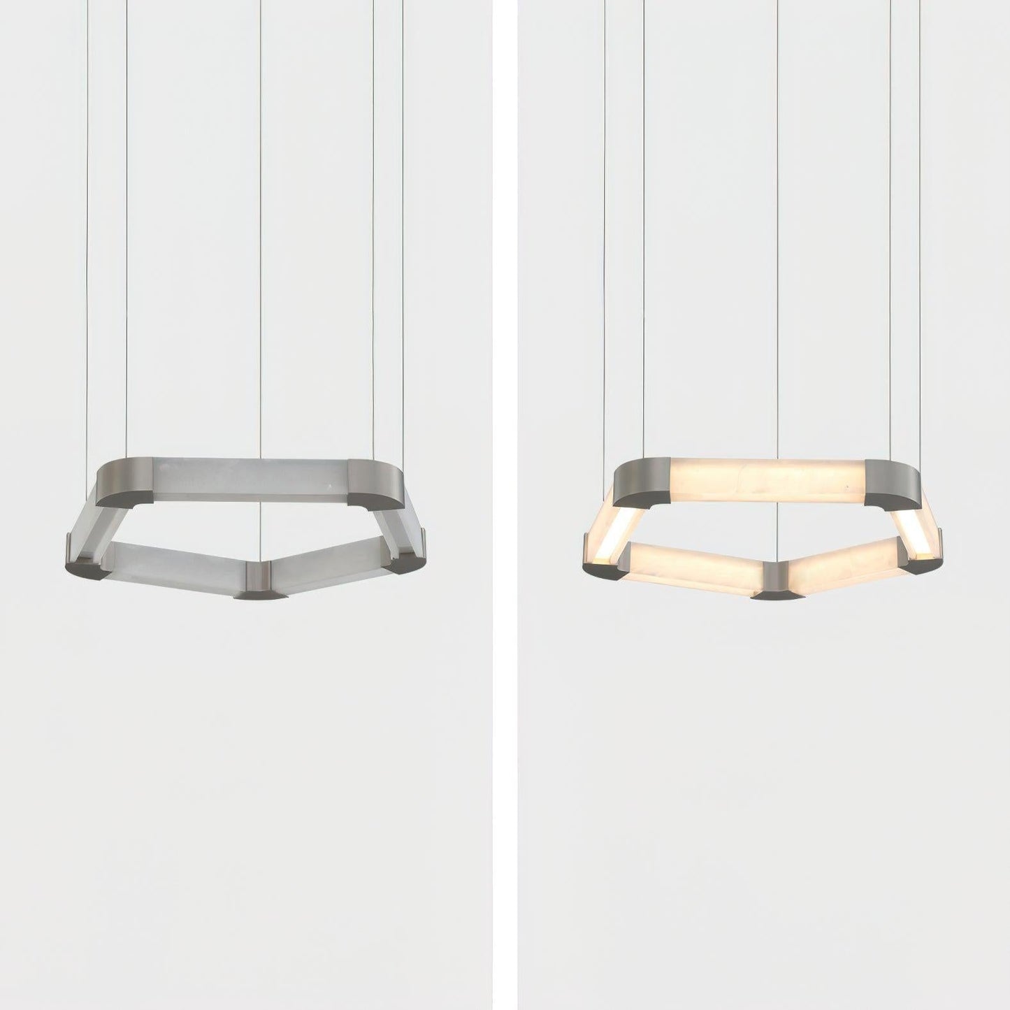 Ola Single Alabaster Ring Chandelier