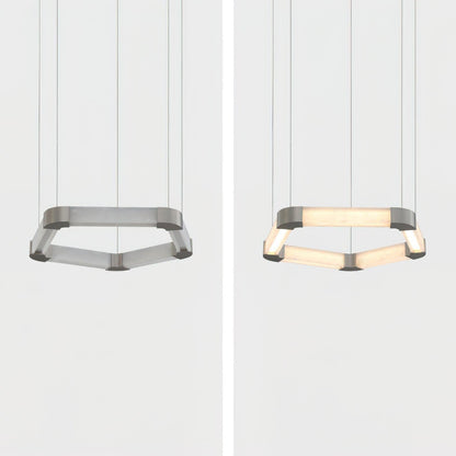 Ola Single Alabaster Ring Chandelier