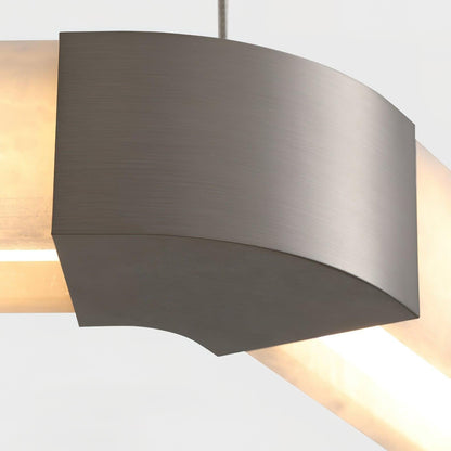 Ola Single Alabaster Ring Chandelier