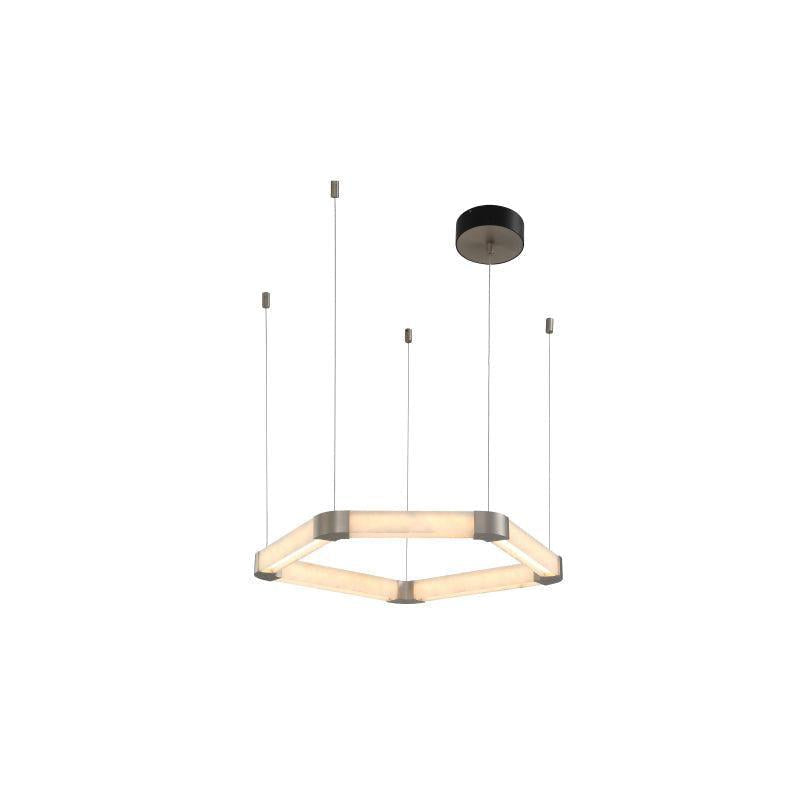 Ola Single Alabaster Ring Chandelier