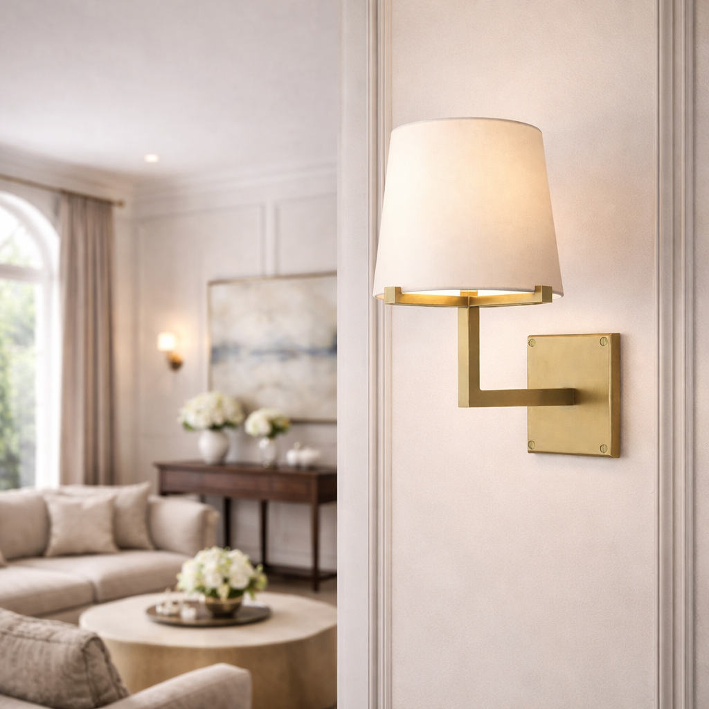 Parenlace Fabric Shade Grand Sconce