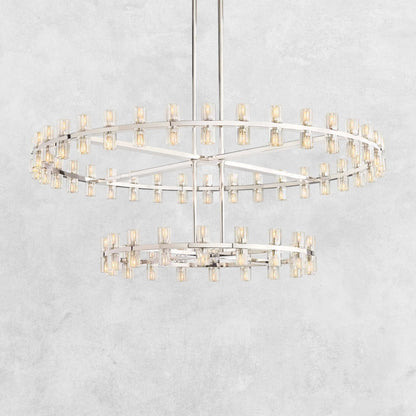 Reger Crystal 2-Tier Round Chandelier 60"