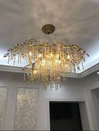 New Luxury Branch Crystal Pendant Chandelier Designer Creative Art Dining Room/Living Room Light Fixture