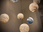 Nordic Planet Creative Long Ball Pendant Chandelier Staircase Foyer