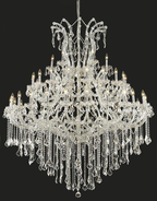 Oversized European Chrome Classic Candle Branch Crystal Chandelier for 2-Story/Duplex Buildings