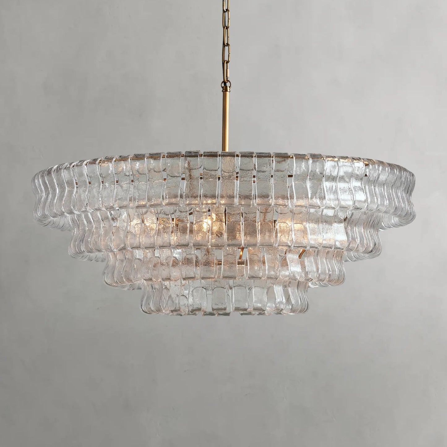 Ghiaccio Clear Class Round Chandelier