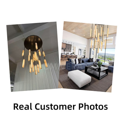 Audocon Alabaster Round Chandelier