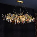 TLL Ran Colorful Crystal Dining Branch Chandelier