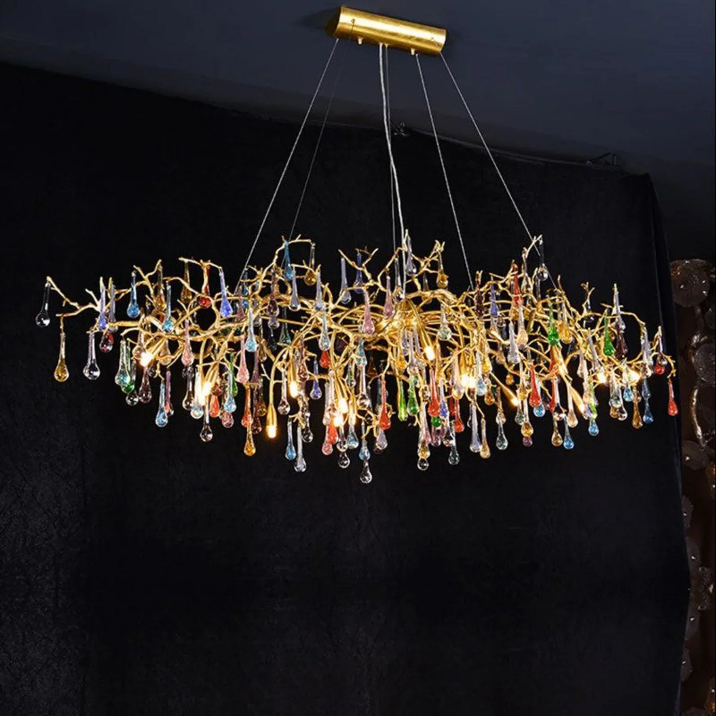 TLL Ran Colorful Crystal Dining Branch Chandelier