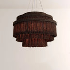 Rowan Jute Fringe Tiered Chandelier