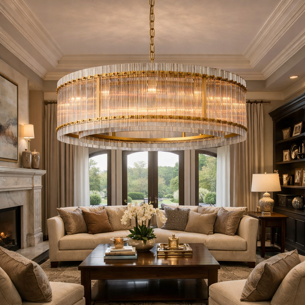 Sae Nari Glass Round Chandelier