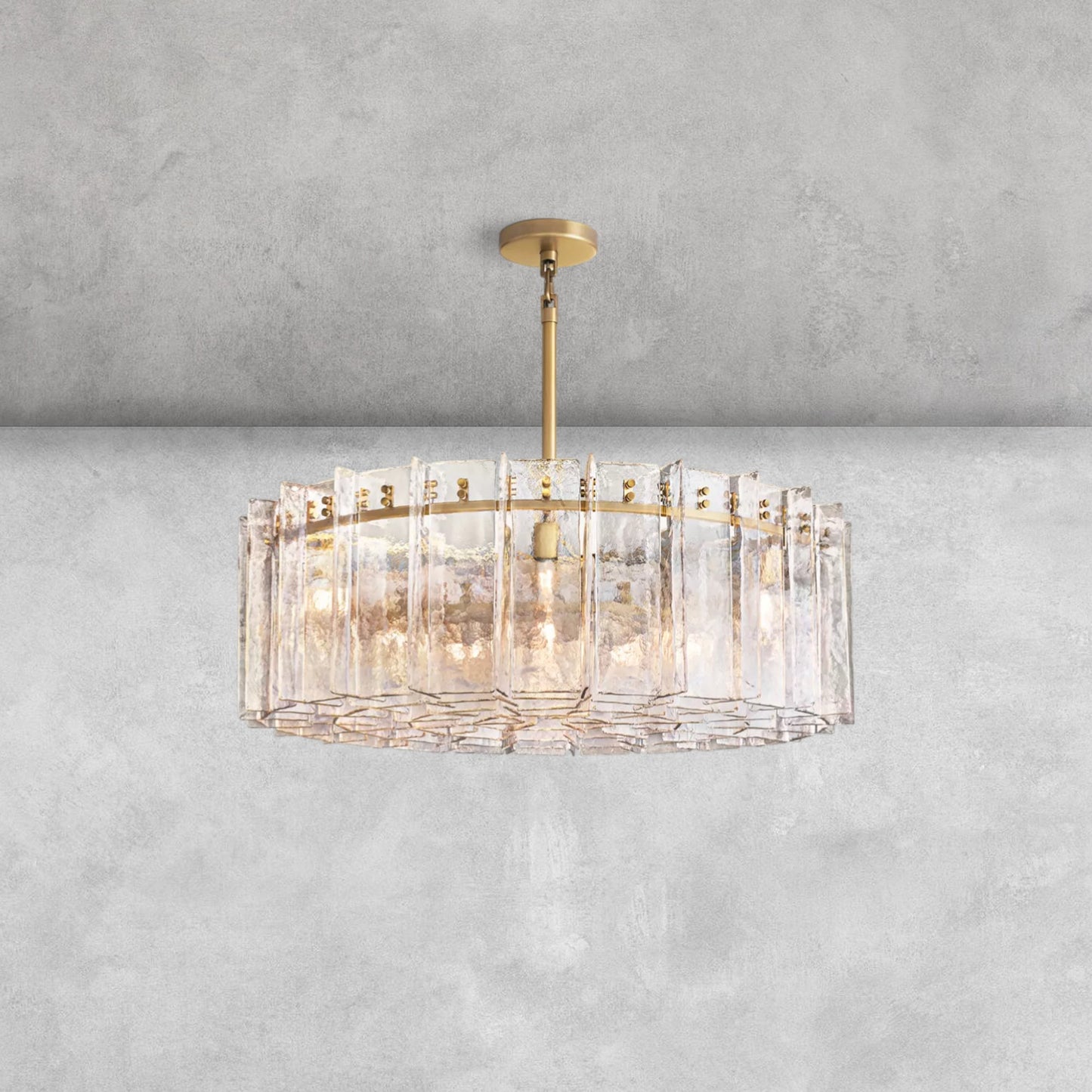 Haetic Smoke Glass Round Chandelier 36'' 48''