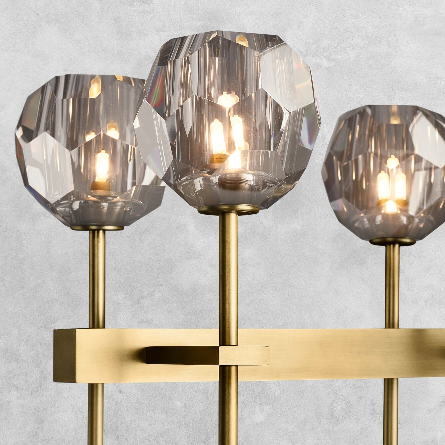 Bouble De Crystal Ball Linear Chandelier 48" 60"