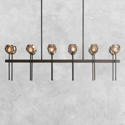 Bouble De Crystal Ball Linear Chandelier 48" 60"