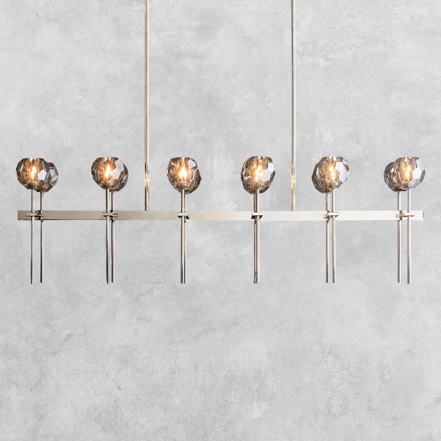 Bouble De Crystal Ball Linear Chandelier 48" 60"
