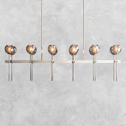 Bouble De Crystal Ball Linear Chandelier 48" 60"